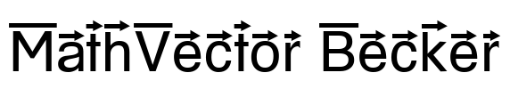 MathVector Becker Font Image