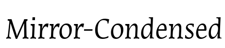 Mirror-Condensed Font Image