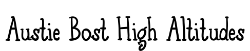 Austie Bost High Altitudes Font Image