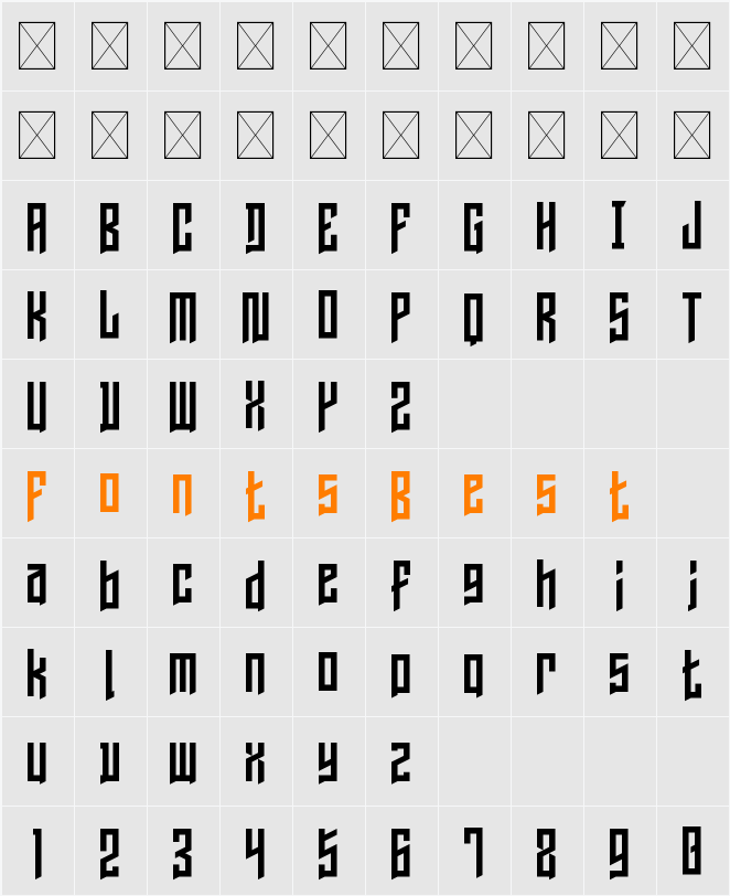 Dark Nail Character Map