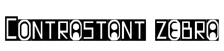 Contrastant zebra Font Image