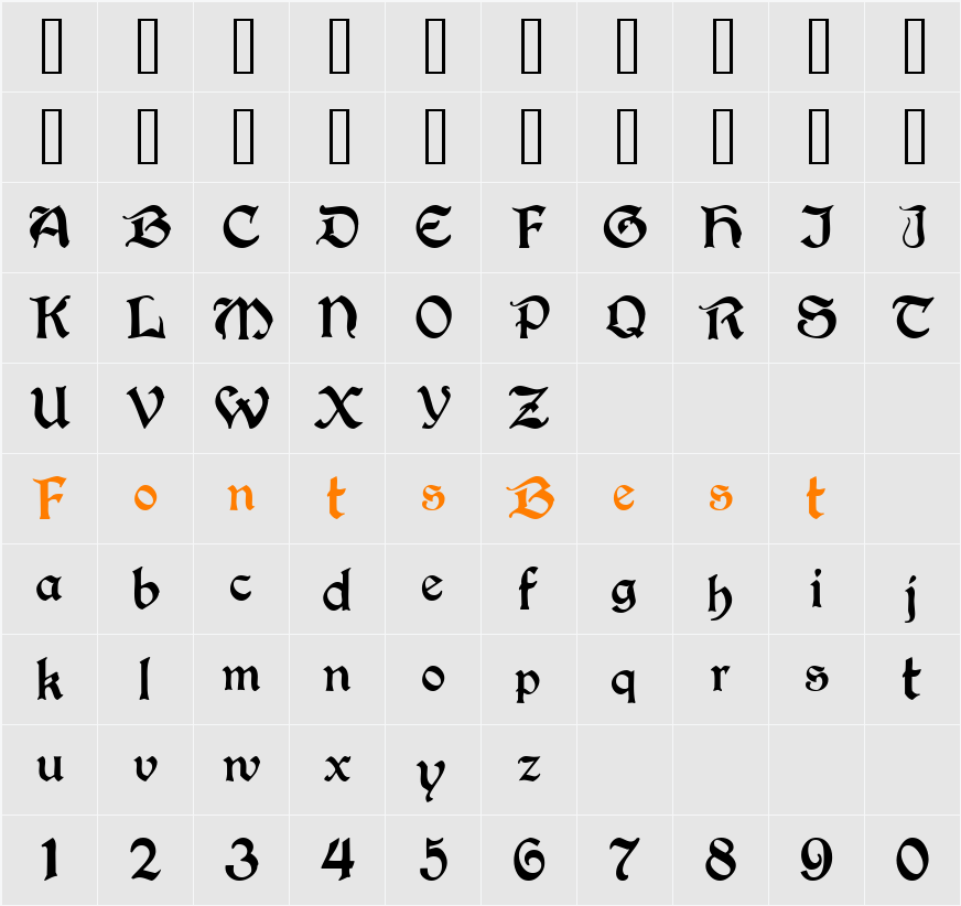 ConcordiaSSK Character Map