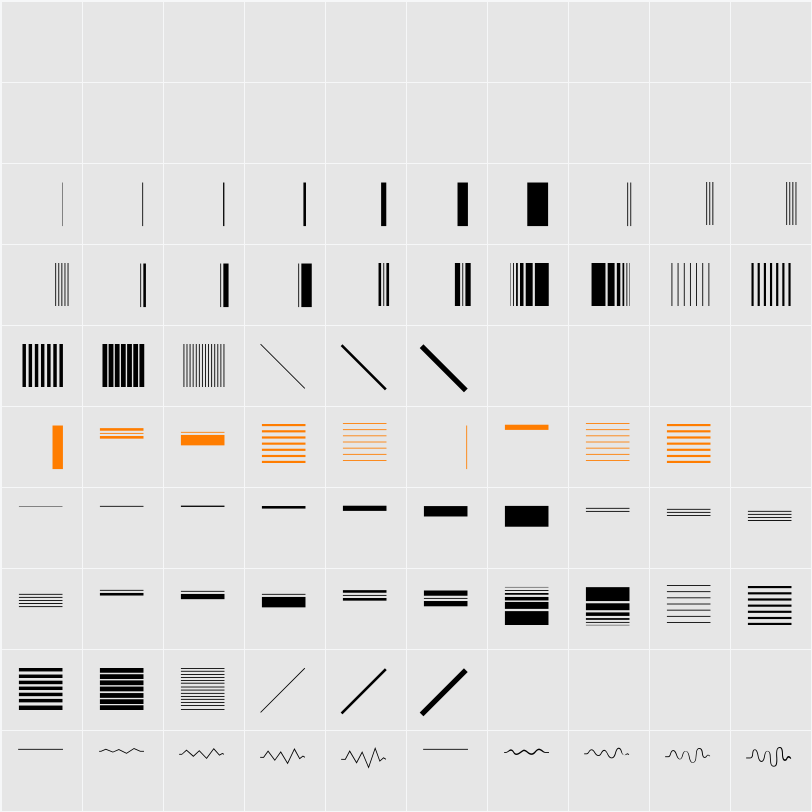 BunchOLines Character Map