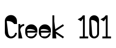 Creek 101 Font Image