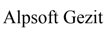 Alpsoft Gezit Font Image