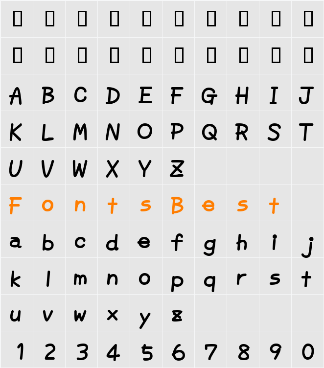 DDmerrow Character Map