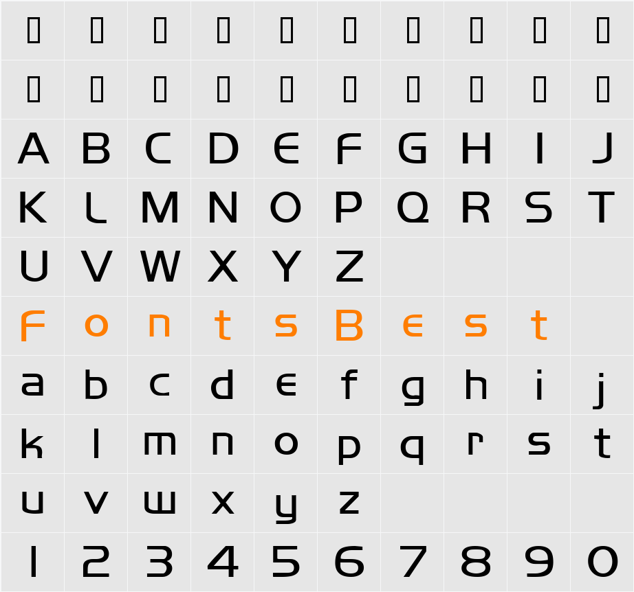 Mikity Character Map