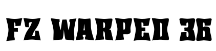 FZ WARPED 36 Font Image