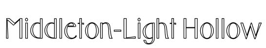 Middleton-Light Hollow Font Image