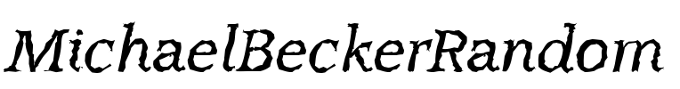 MichaelBeckerRandom Font Image