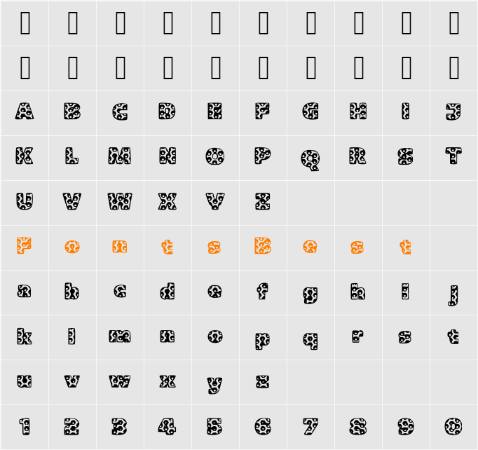 Metalic Character Map