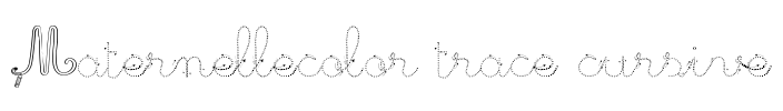 Maternellecolor trace cursive Font Image