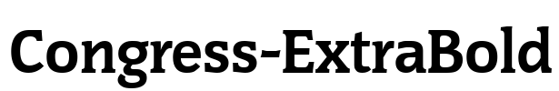 Congress-ExtraBold Font Image