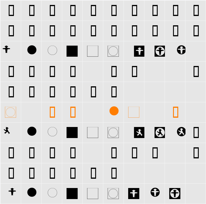 Ampelmaennchen Character Map