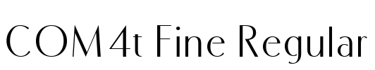 COM4t Fine Regular Font Image