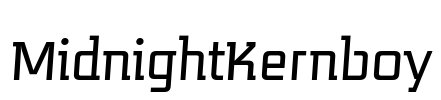 MidnightKernboy Font Image