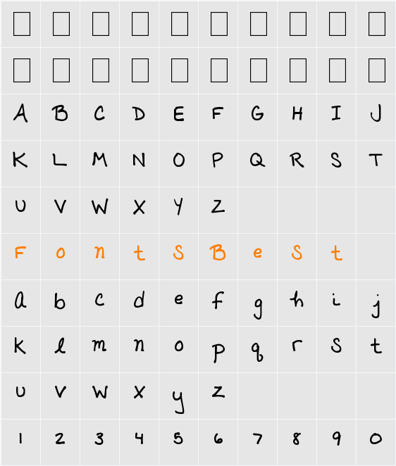 AmazingSunshine Character Map