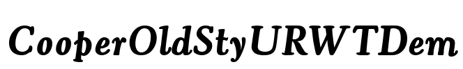 CooperOldStyURWTDem Font Image