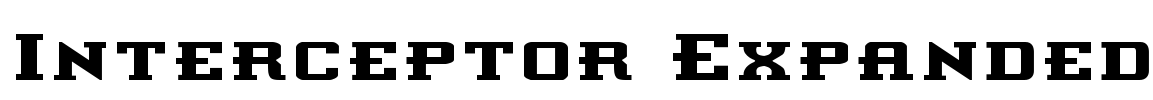 Interceptor Expanded Font Image