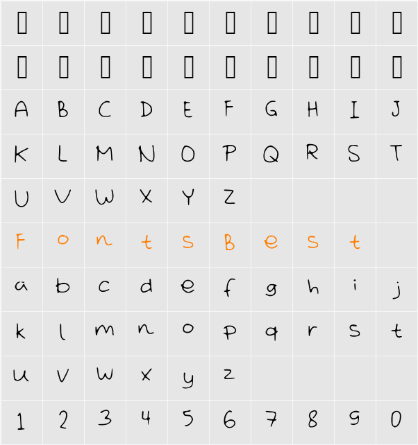 MissDisorder Character Map