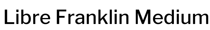 Libre Franklin Medium Font Image