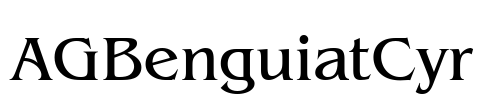 AGBenguiatCyr Font Image