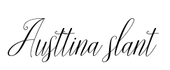 Austtina slant Font Image