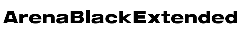 ArenaBlackExtended Font Image