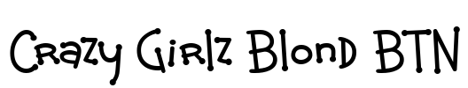 Crazy Girlz Blond BTN Font Image