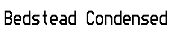 Bedstead Condensed Font Image