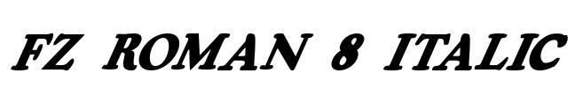 FZ ROMAN 8 ITALIC Font Image