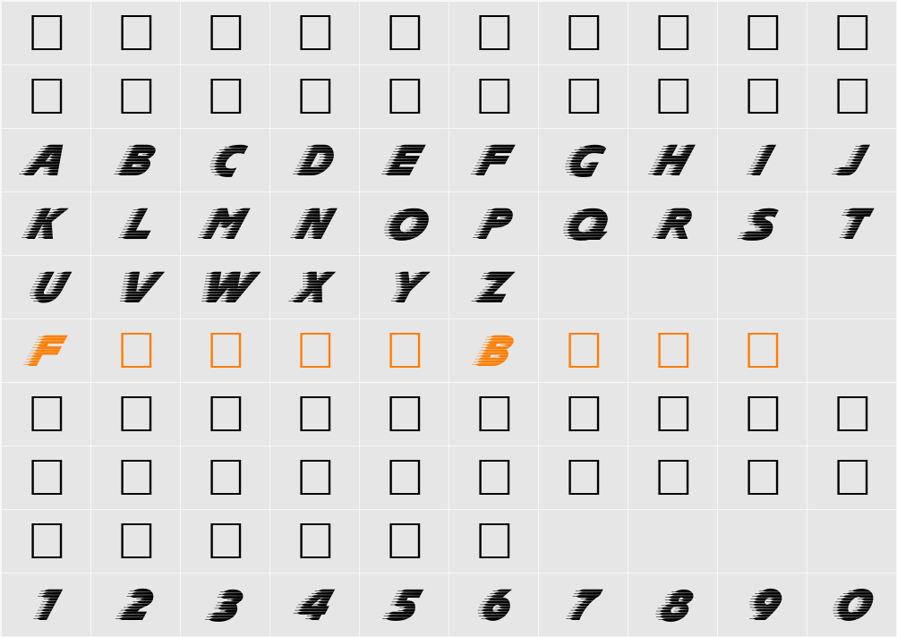 DG_Slipstream Character Map