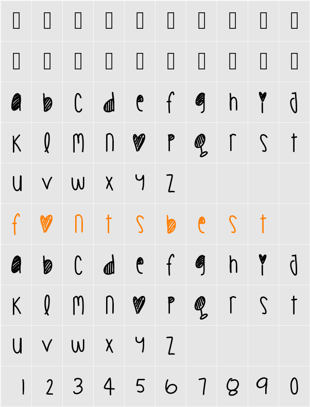 CookieChips Character Map