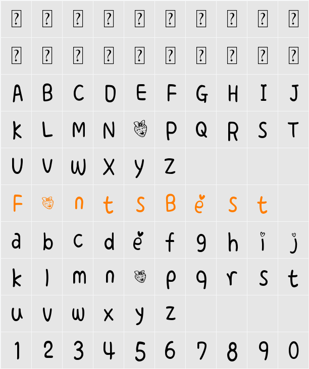 Cute Strawberry2 by UniqueShopaholic Character Map