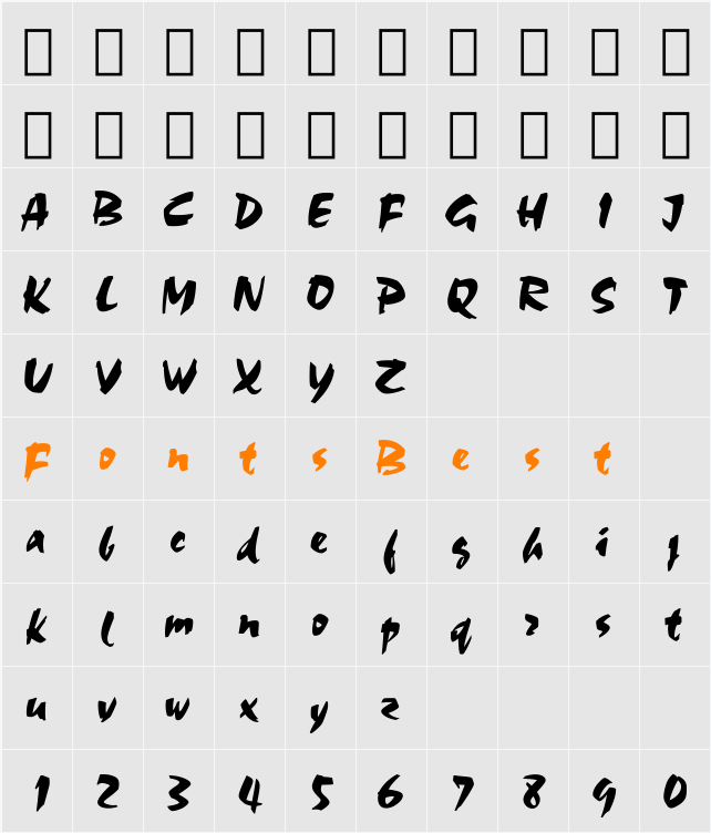 Cadellinis Character Map