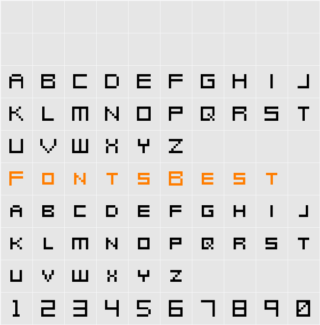 Metroid Prime: Hunters TTF Character Map