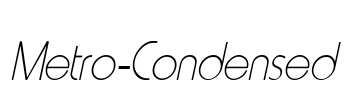 Metro-Condensed Font Image