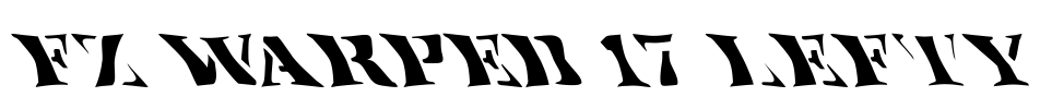 FZ WARPED 17 LEFTY Font Image