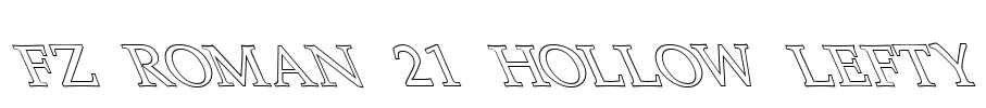 FZ ROMAN 21 HOLLOW LEFTY Font Image