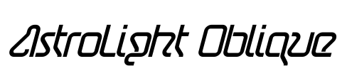 AstroLight Oblique Font Image