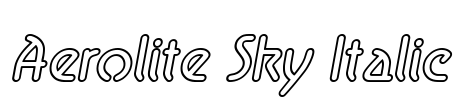 Aerolite Sky Italic Font Image