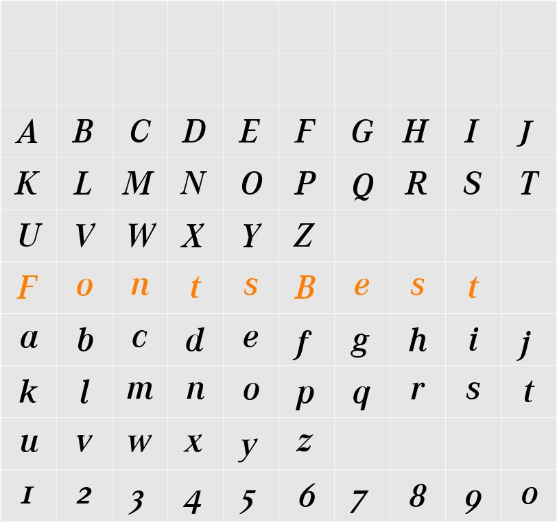 Corporate A Expert BQ Character Map