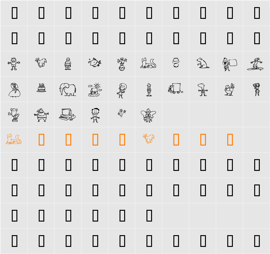 Minimum Wage! (incomplete) Character Map