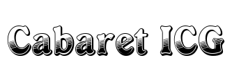 Cabaret ICG Font Image