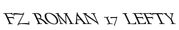 FZ ROMAN 17 LEFTY Font Image