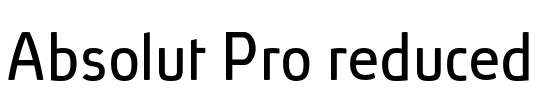 Absolut Pro reduced Font Image