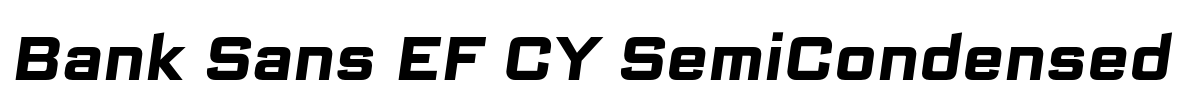 Bank Sans EF CY SemiCondensed Font Image