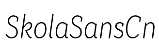 SkolaSansCn Font Image