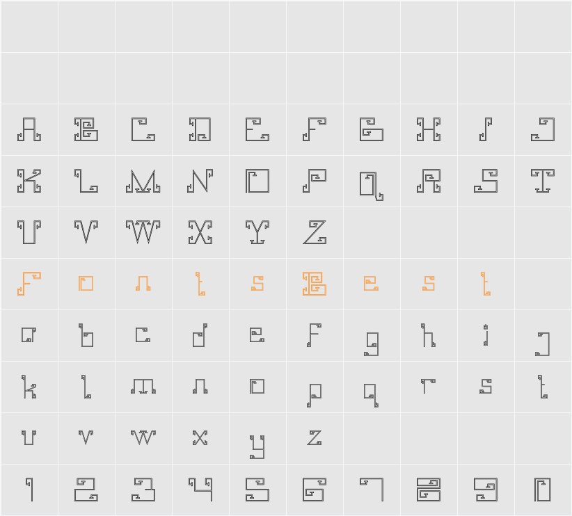 Ainu Minzoku Character Map