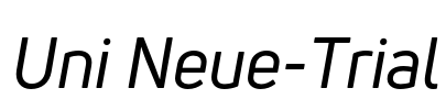 Uni Neue-Trial Font Image